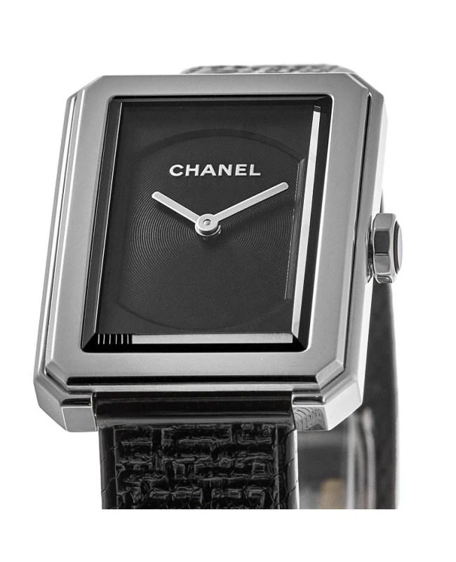 Chanel Chanel Boy-Friend Rectangle Black Dial Steel Women's Watch H5317 2