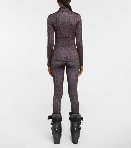 Jet Set Leopard-print mockneck ski top 3