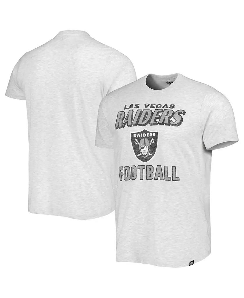 47 Brand Men's Heathered Gray Distressed Las Vegas Raiders Dozer Franklin Lightweight T-shirt