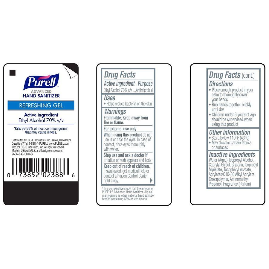 Purell Advanced Hand Sanitizer Refreshing Gel Original 3