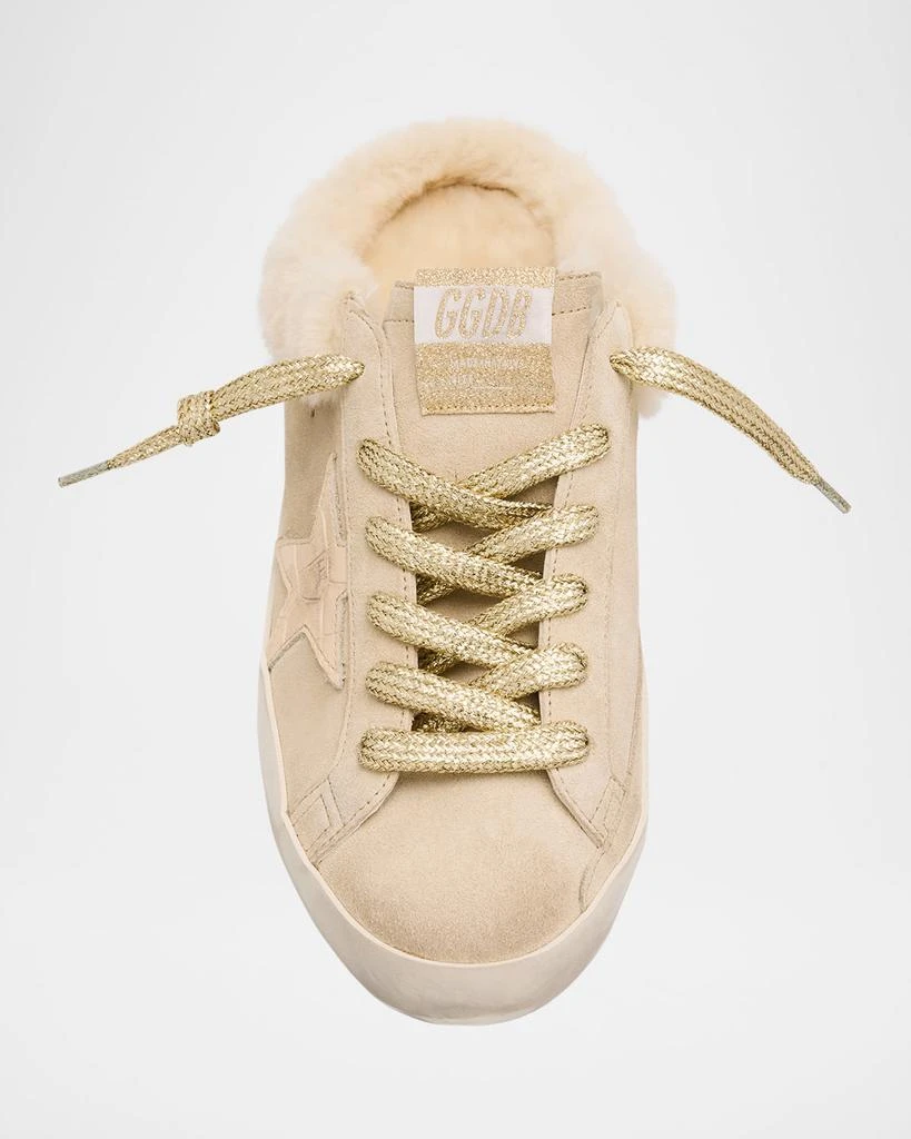 Golden Goose Superstar Sabot Suede Shearling Slide Sneakers 6