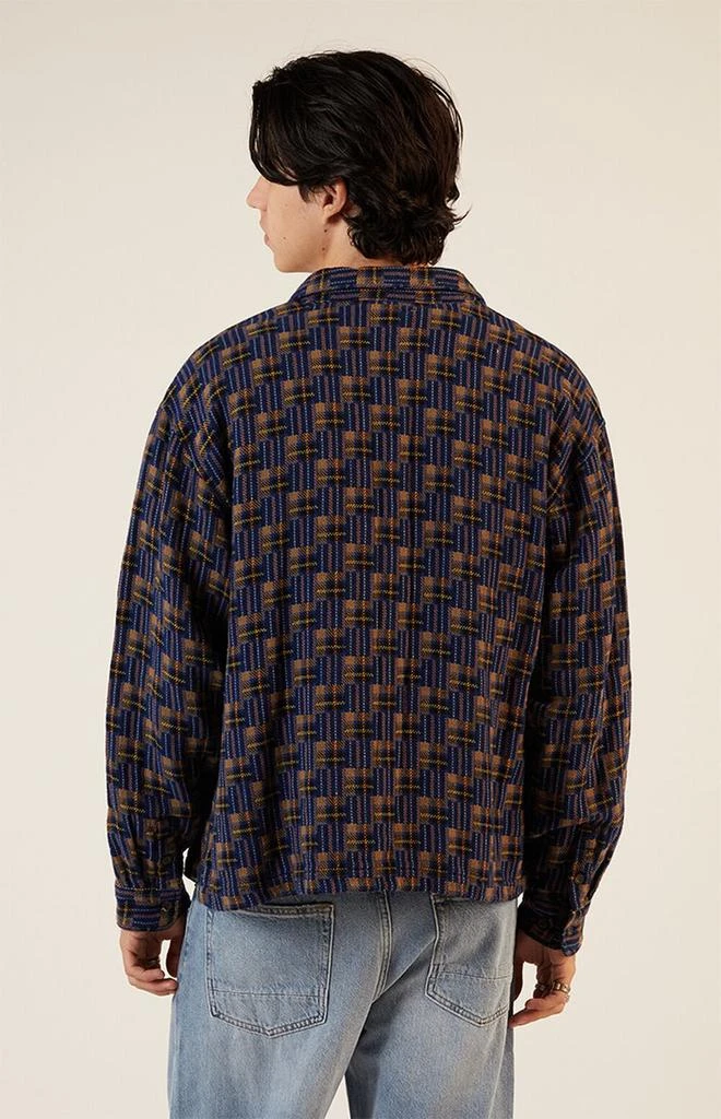 PacSun Washed Cropped Camp Flannel Shirt 3