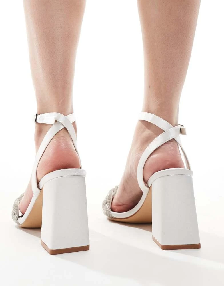 Be Mine Wide Fit Be Mine Wide Fit Bridal Ada heeled sandals in ivory 4