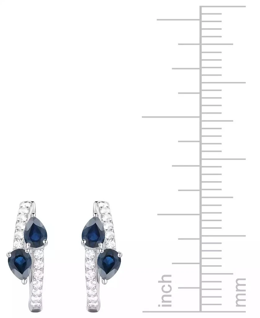 Macy's Sapphire, Ruby or Emerald (3/4 ct. t.w.) & Diamond (1/5 ct. t.w.) Bypass Hoop Earrings in 14k Gold or White Gold 4