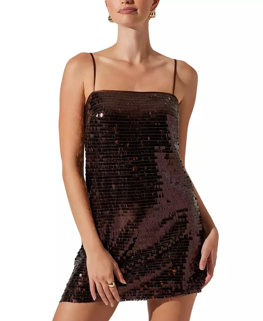 ASTR Women's Porsche Square-Neck Mini Dress 1