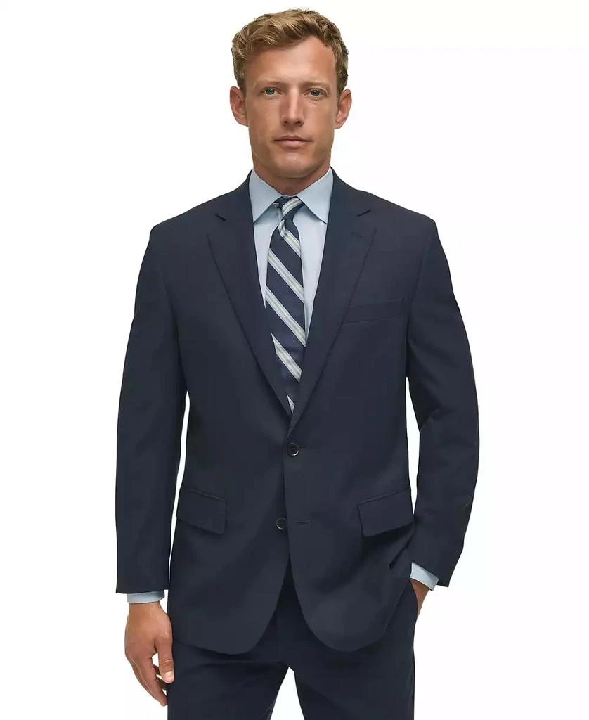 Brooks Brothers Men's Classic-Fit Stretch Wool Blend Suit Separates Jacket 1