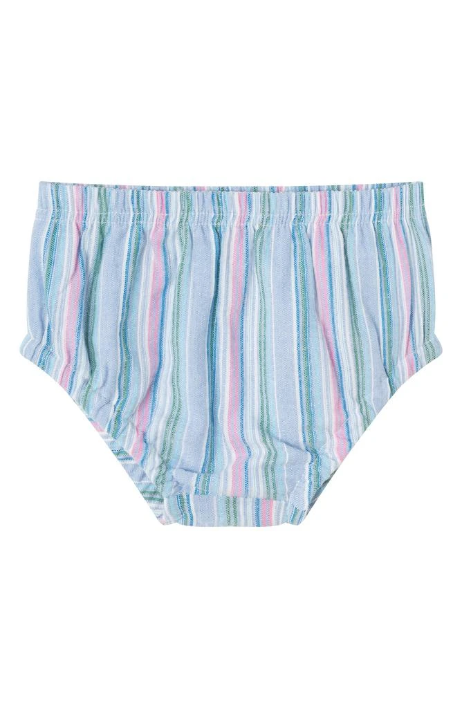 Andy & Evan Stripe Cotton Dress, Bloomers & Bow Headband Set 7