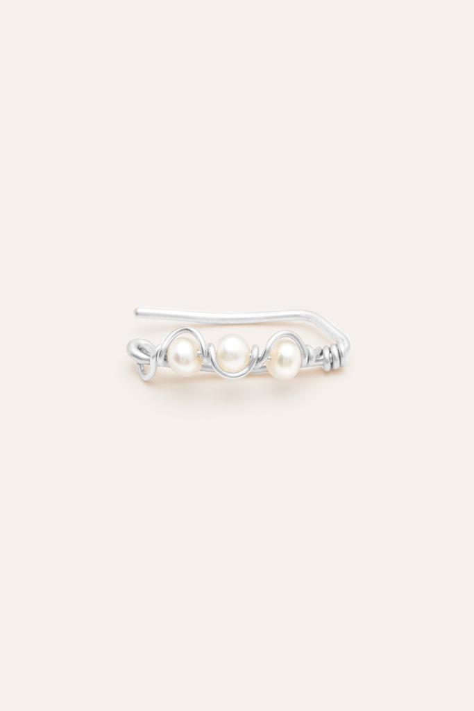 YAY Paris Climber Vague - Perles De Culture - Argent
