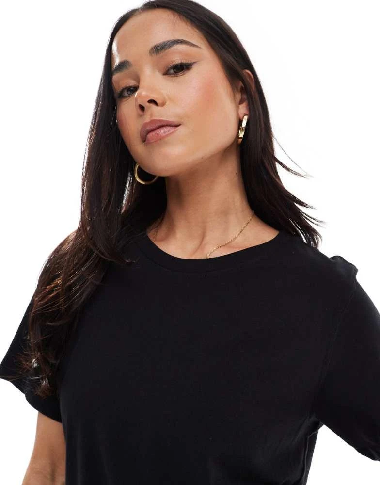 Weekday Weekday Essence standard t-shirt in black 3