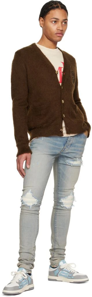 AMIRI Blue & Gray Varsity Skel Top Low Sneakers 5
