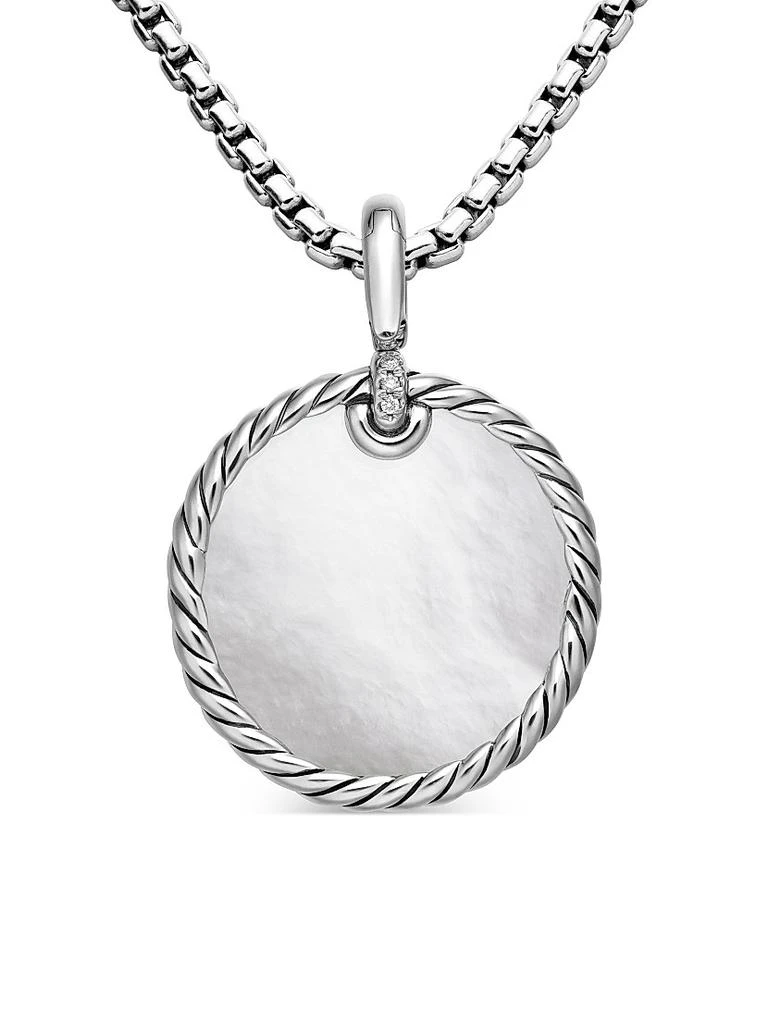David Yurman DY Elements Reversible Disc Pendant in Sterling Silver 4