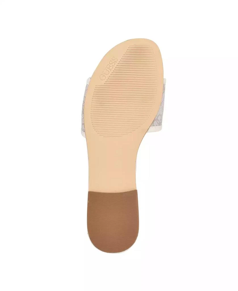 GUESS Women's Hammi One Band with Logo and Hardware Flat Sandals 5