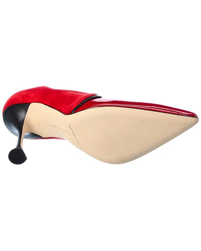 Manolo Blahnik Hamaki 105 Patent & Suede Pump 4
