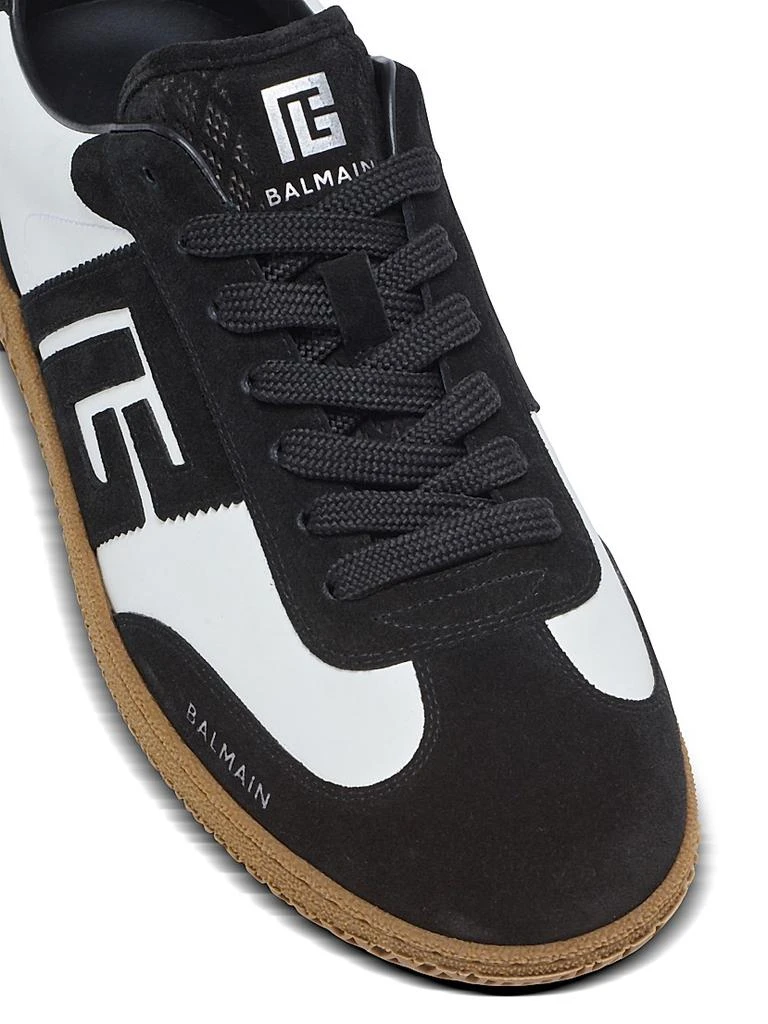 Balmain Swan Two-Tone Low-Top Sneakers 8