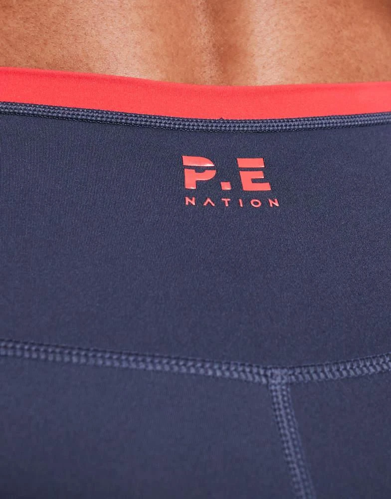 PE Nation PE Nation Vita full length legging in marine blue and strawberry 3