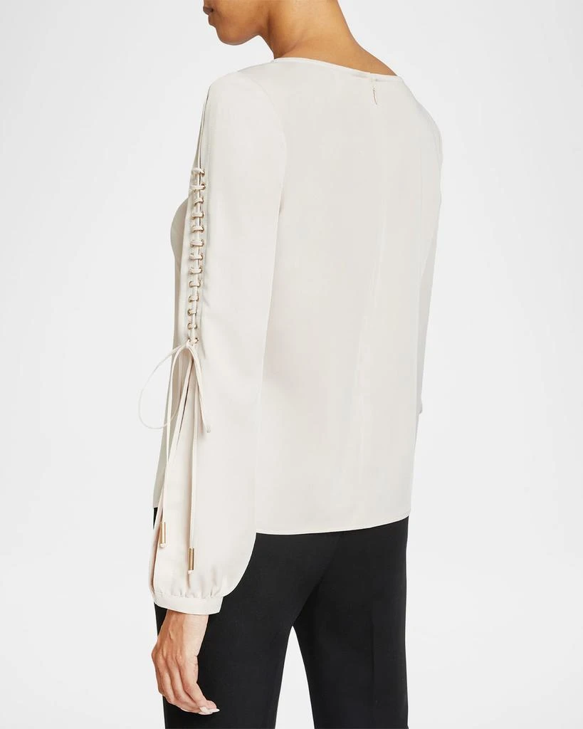 Santorelli Livi Lace-Up Split Sleeve Top 3