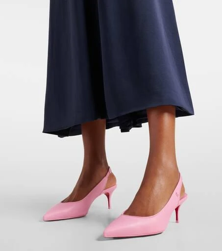 Christian Louboutin Sporty Kate 55 leather slingback pumps 4