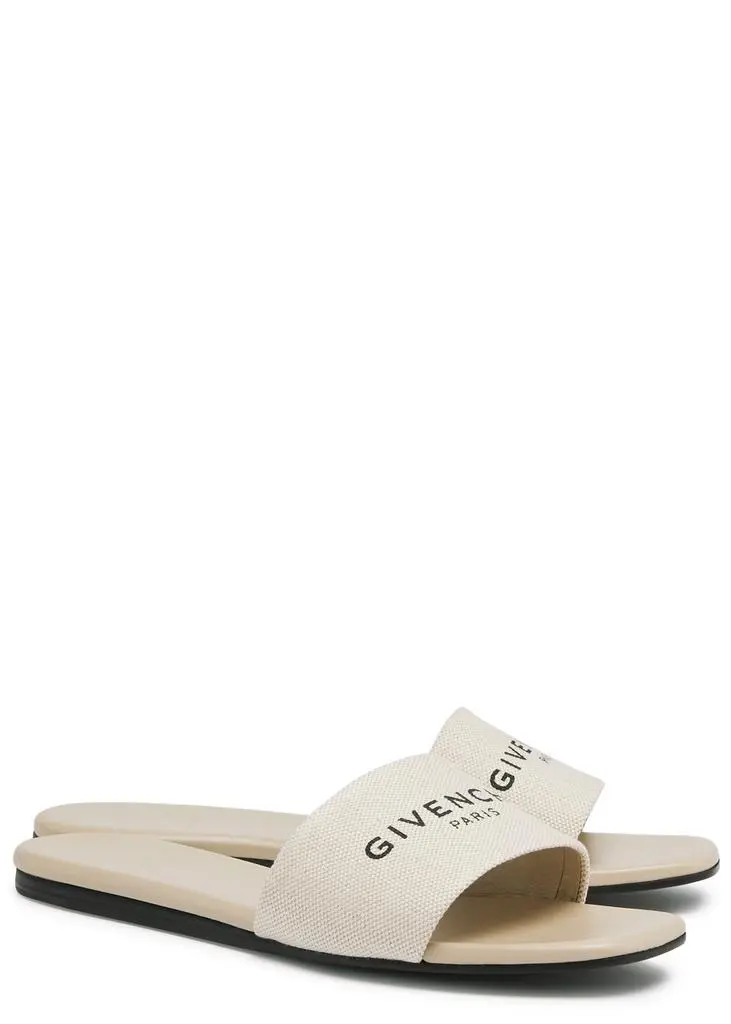 Givenchy Logo-print canvas sliders 2