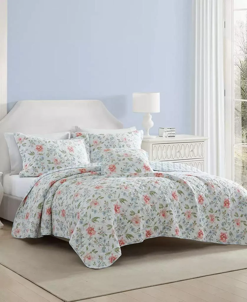 Laura Ashley Emilie Reversible 4 Piece Quilt Set 2