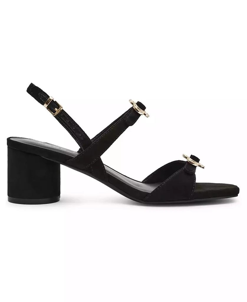 Anne Klein Women's Felipa Flower Embellished Block Heel Dress Sandals 2