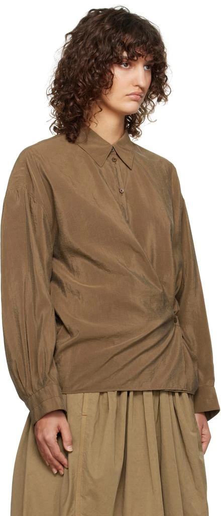 Lemaire Tan Straight Collar Twisted Shirt 2