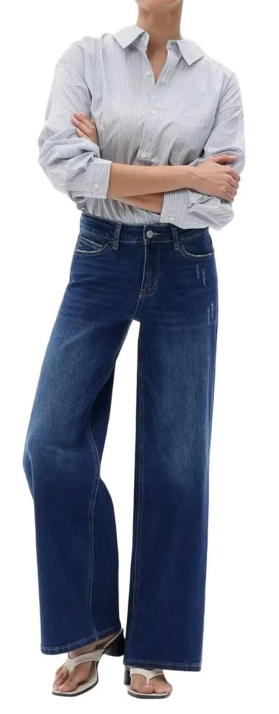 Oneso Oneso - Relaxed Distressed Wide Leg Jeans