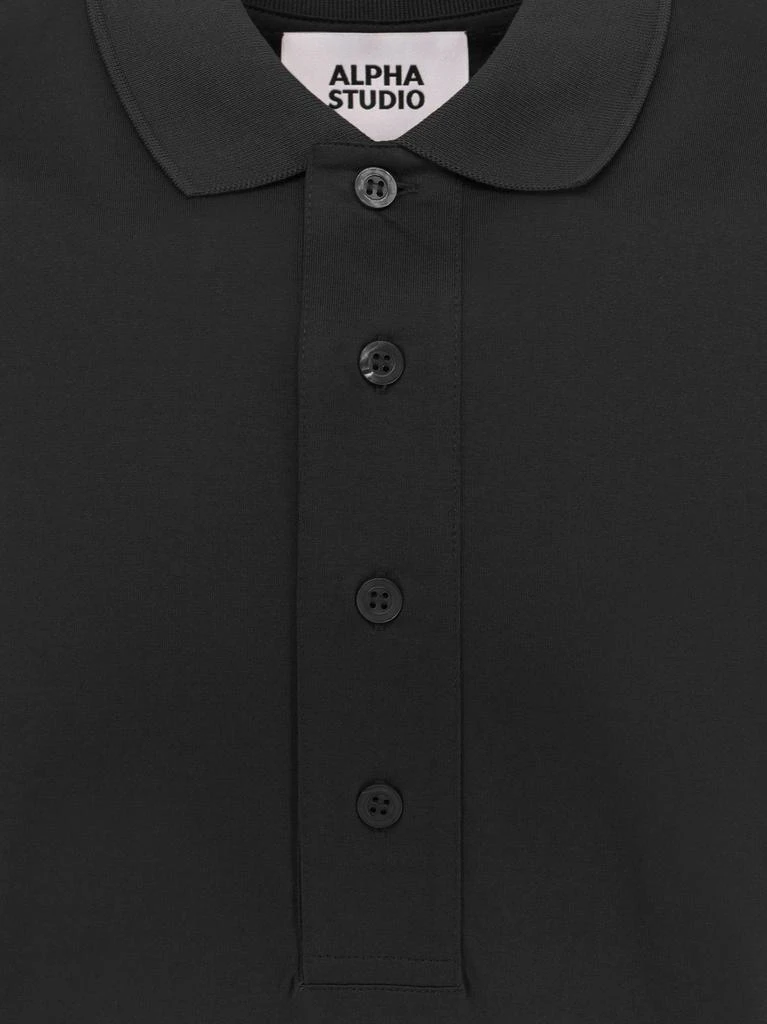 ALPHA STUDIO Cotton jersey polo shirt 3
