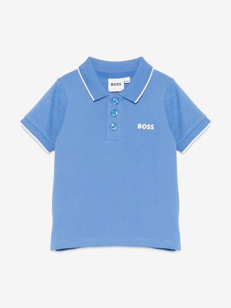 Hugo Boss BOSS Baby Boys Logo Polo Shirt in Blue 1
