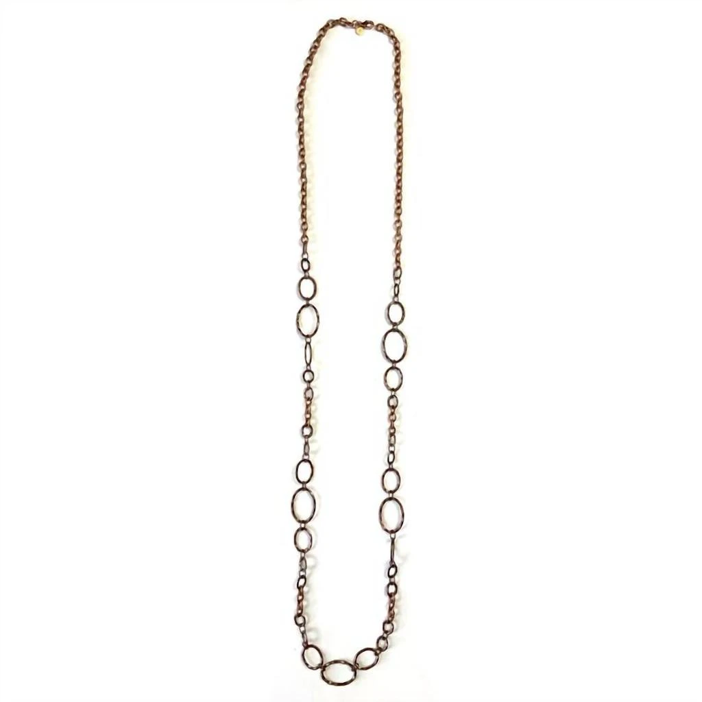 Lost 
Found Lost 
Found - Women
s Oxidized Metal Chain Necklace