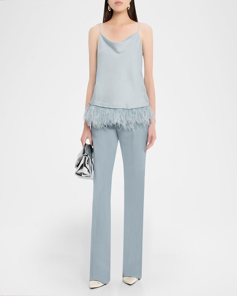 A.L.C. Eliza Feather Trimmed Camisole Top
