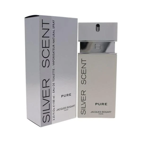 JACQUES BOGART Silver Scent Pure for Men Eau de Toilette Spray 3.4 oz 1