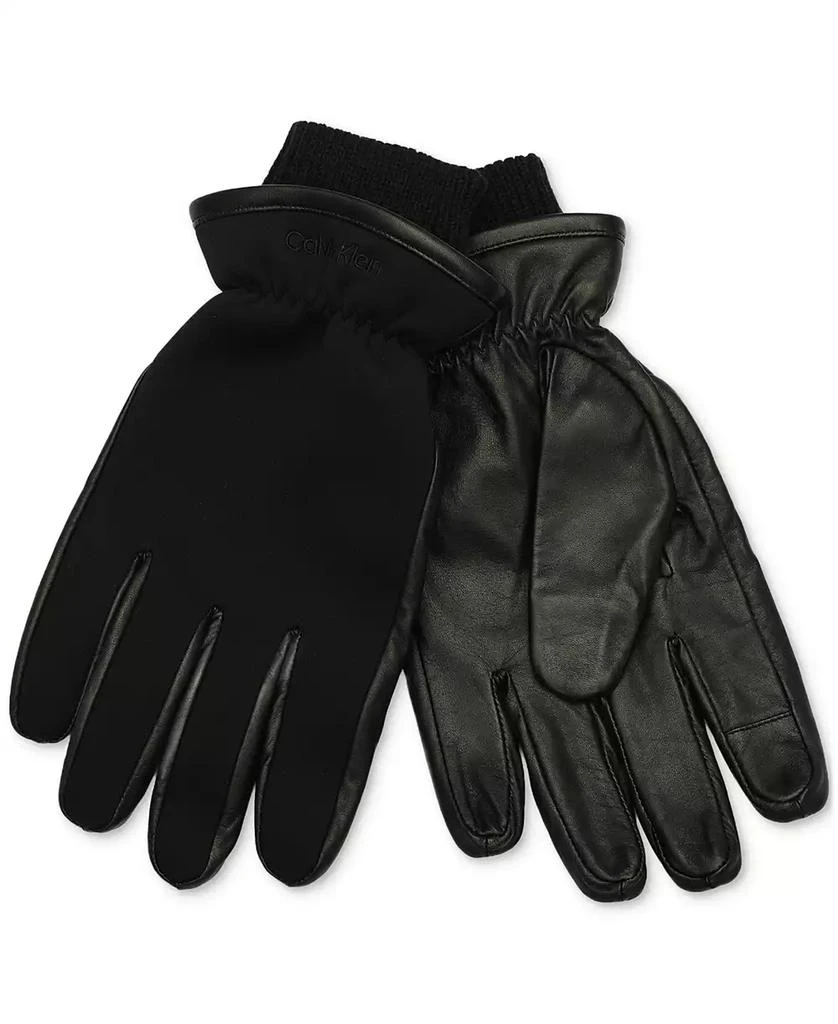 Calvin Klein Men's Puffer Leather Gloves 1