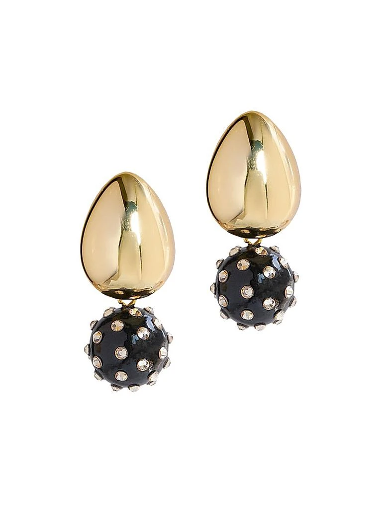Saulé La Dolce Vita Tulia 18K-Gold-Plated, Crystal
Glass Jet Earrings