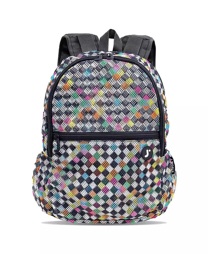 J World Mesh See-through Backpack for School
