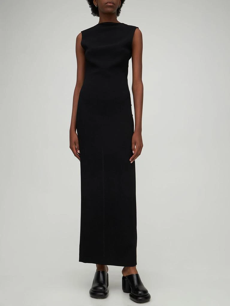 GAUCHERE Stretch Viscose Crepe Midi Dress 1