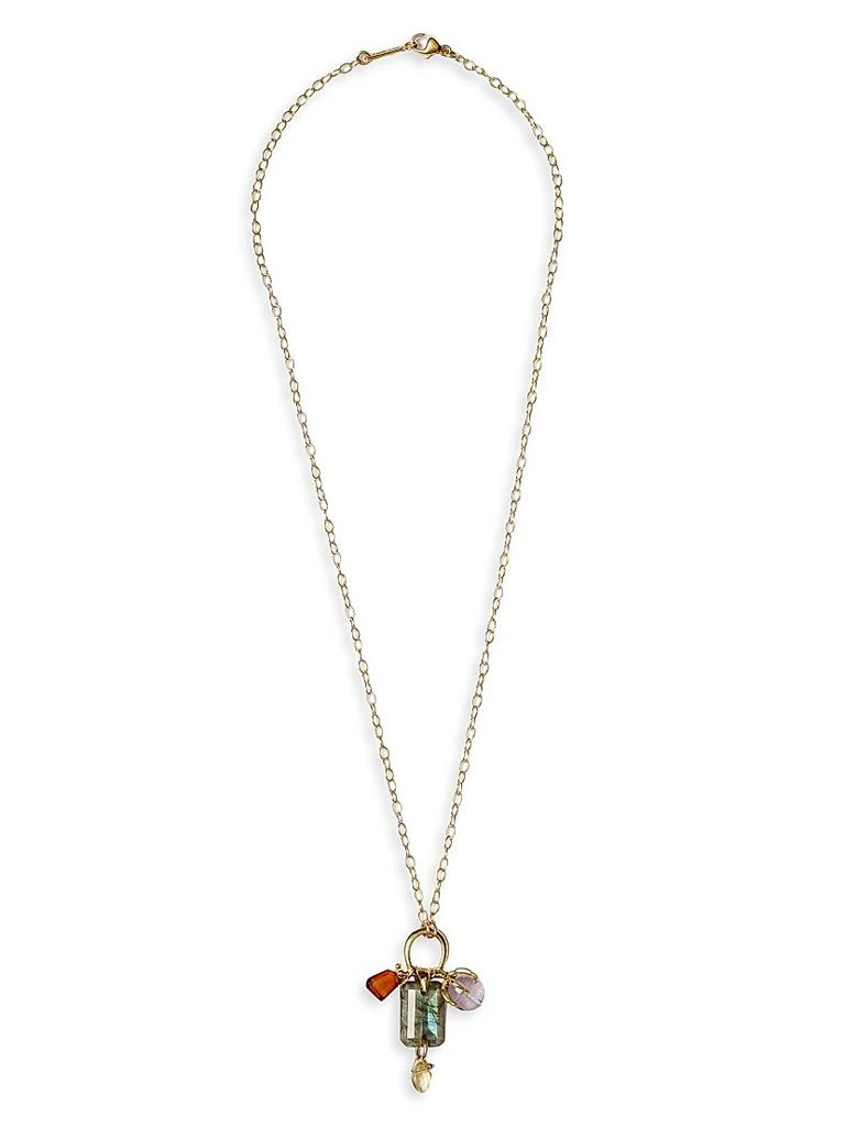 Chan Luu 18K-Gold-Plated & Multi-Stone Cable Chain Pendant Necklace 1
