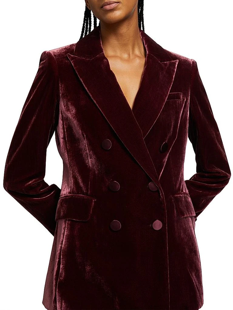 VERONICA BEARD Ellette Velvet Double-Breasted Dickey Jacket 6