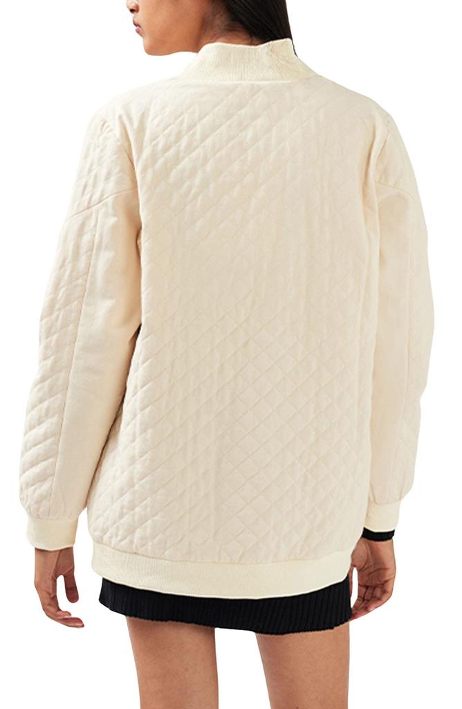 Belle & Bloom Over It Oversize Quilted Bomber Jacket