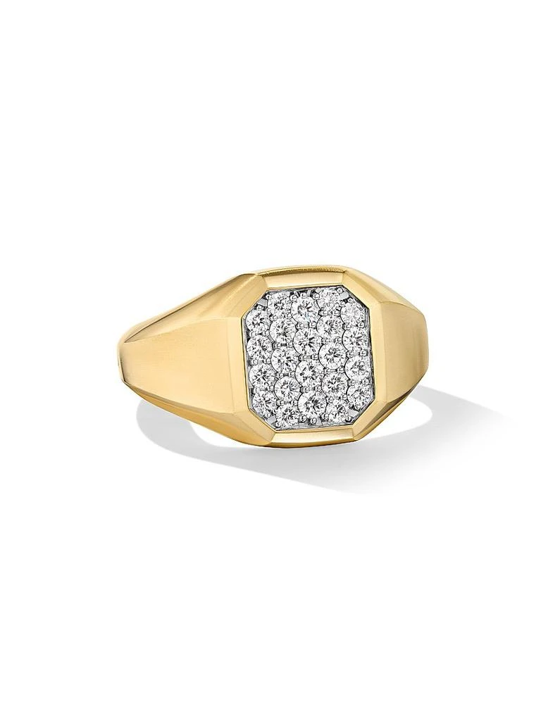 David Yurman Streamline Signet Ring in 18K Yellow Gold