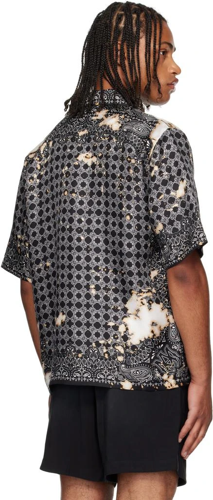 AMIRI Black Bleach Bandana Bowling Shirt 3