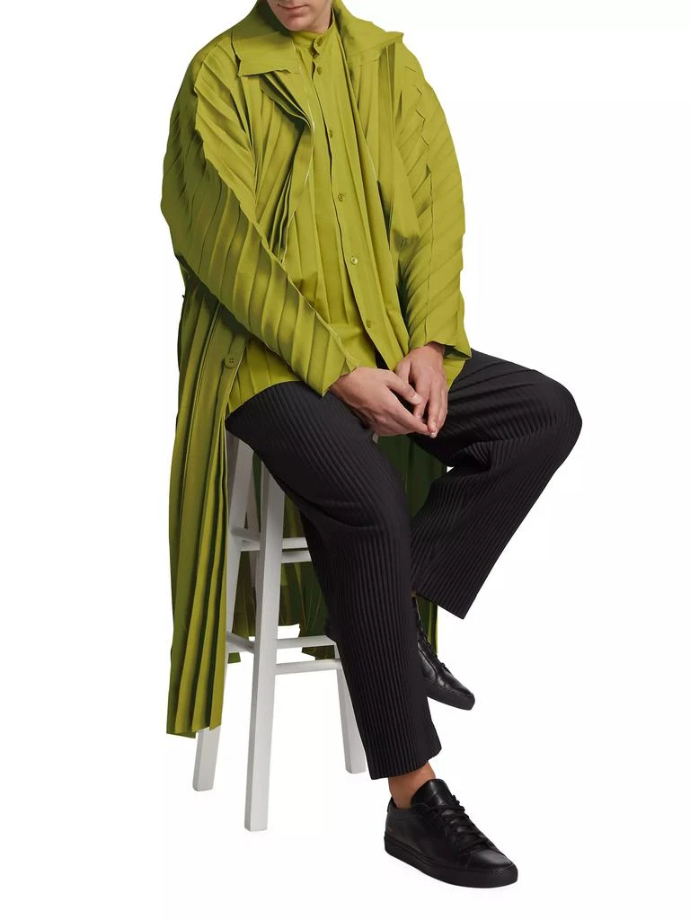 Homme Plissé Issey Miyake Edge Belted Trench Coat 2