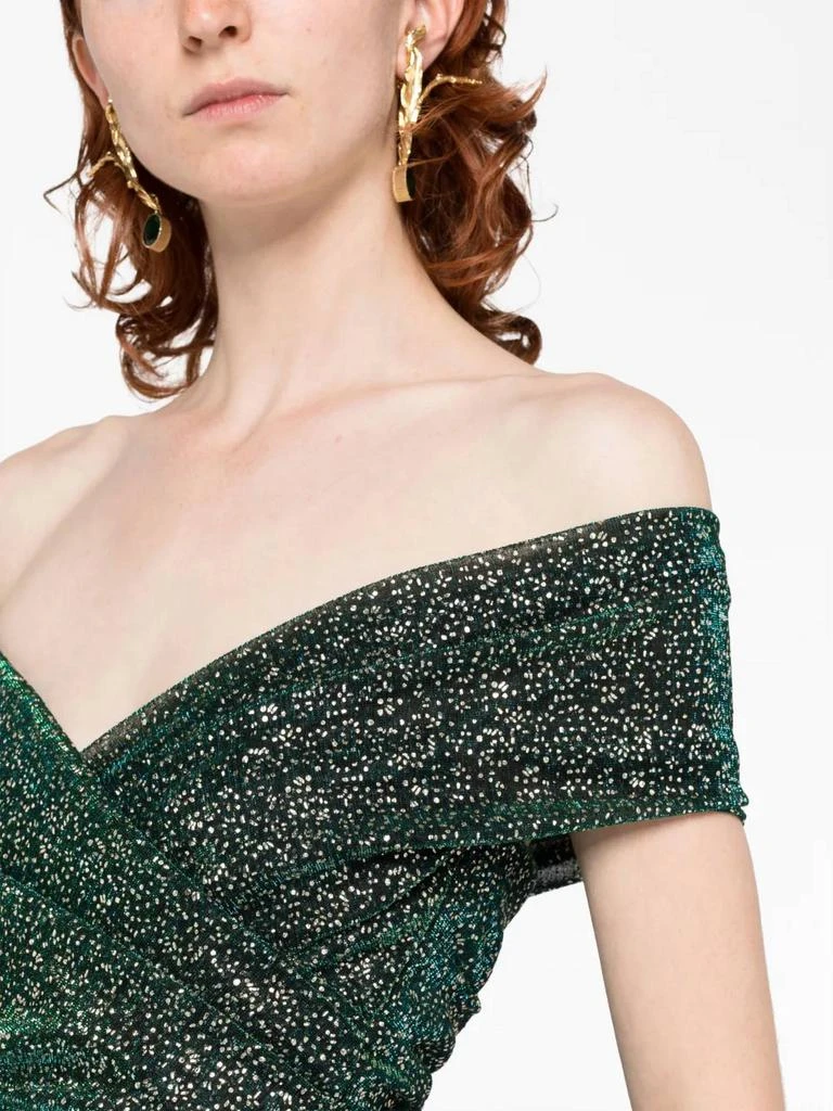 Talbot Runhof Talbot Runhof - Off Shoulder Metallic Voile Gown 6