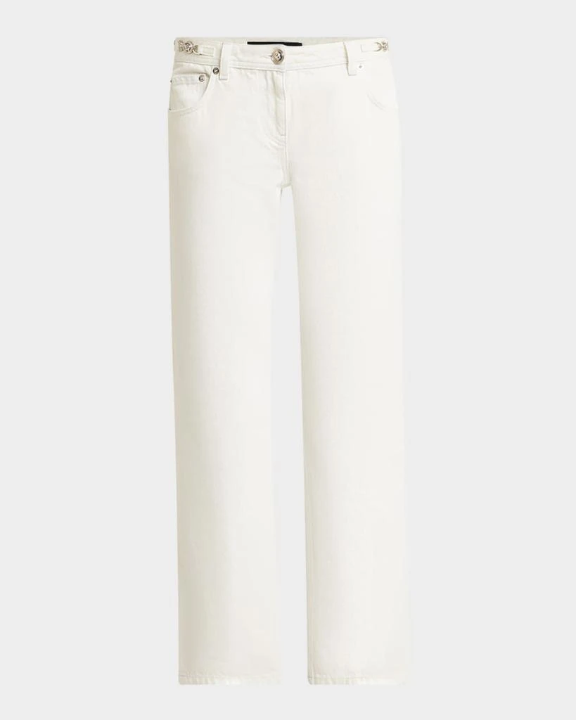 Versace Regen Extreme Bleached Denim Kickflare Ankle Pants 1