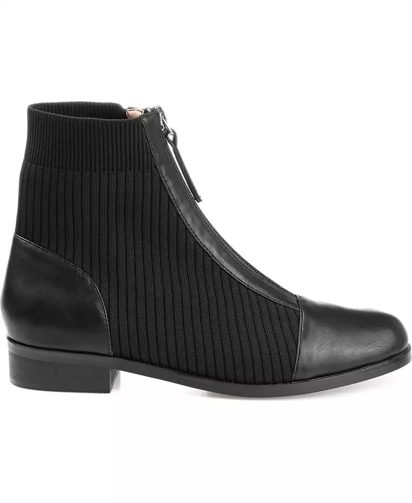 Journee Collection Women's Bexlie Front Zip Knit Ankle Booties 2