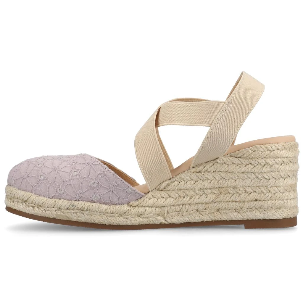 JOURNEE Women's Ashlee Medium and Wide Width Espadrille Wedge Sandals 2
