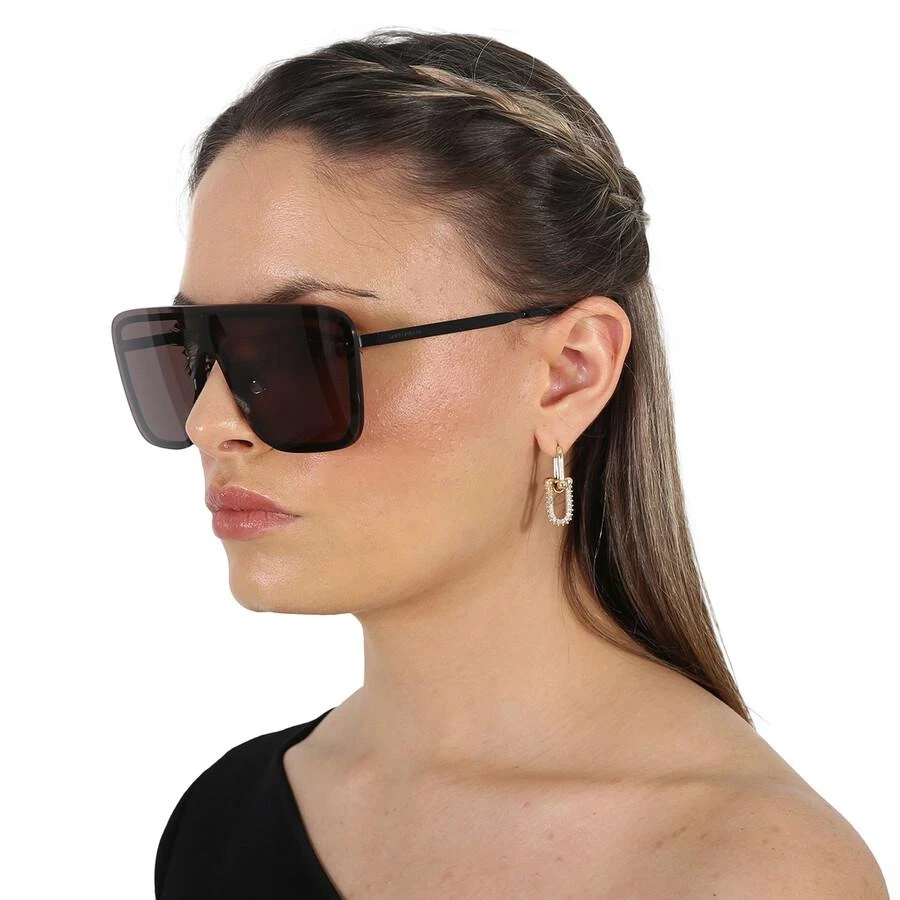 Yves Saint Laurent Black Mask Unisex Sunglasses SL 364 MASK 002 99 2
