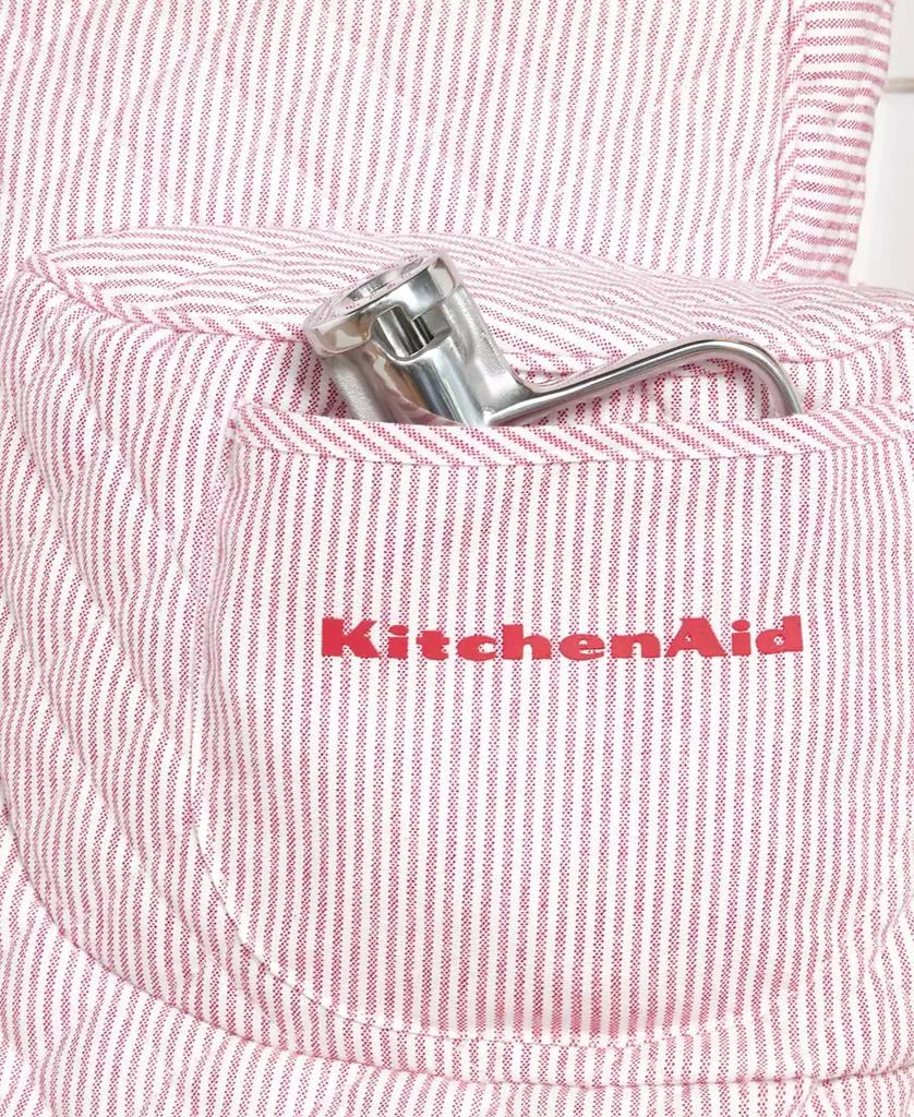 KitchenAid Fitted Tilt-Head Ticking Stripe Stand Mixer Cover with Storage Pocket Quilted, 14.37" x 18" x 10" 2