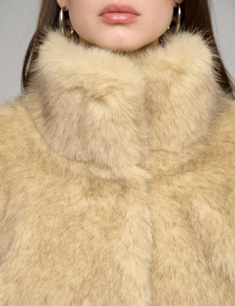 Pixie Market Beige Faux Fur Jacket 7