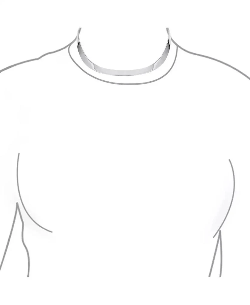 Bling Jewelry Modern Flat Contoured Collar Curved Statement Choker Necklace .925 Silver Sterling 2