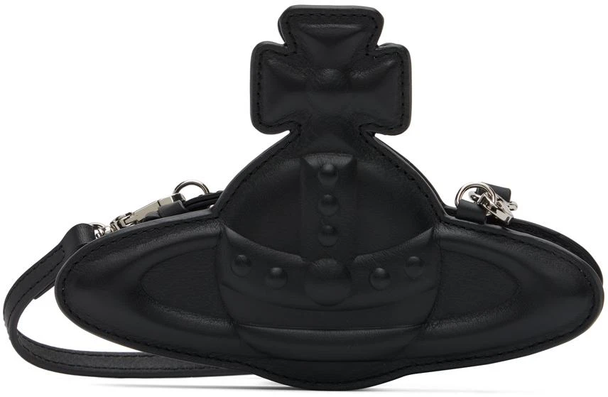 Vivienne Westwood Black Nano Orb Crossbody Bag 1